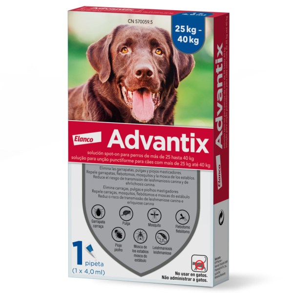 Advantix Pipetas Cão 25 - 40kg