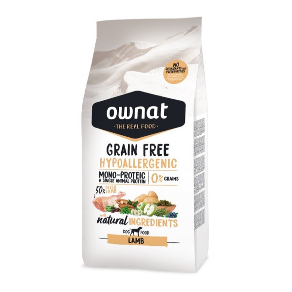 Ownat Grain Free Hipoalargénico Cão Adulto Cordeiro