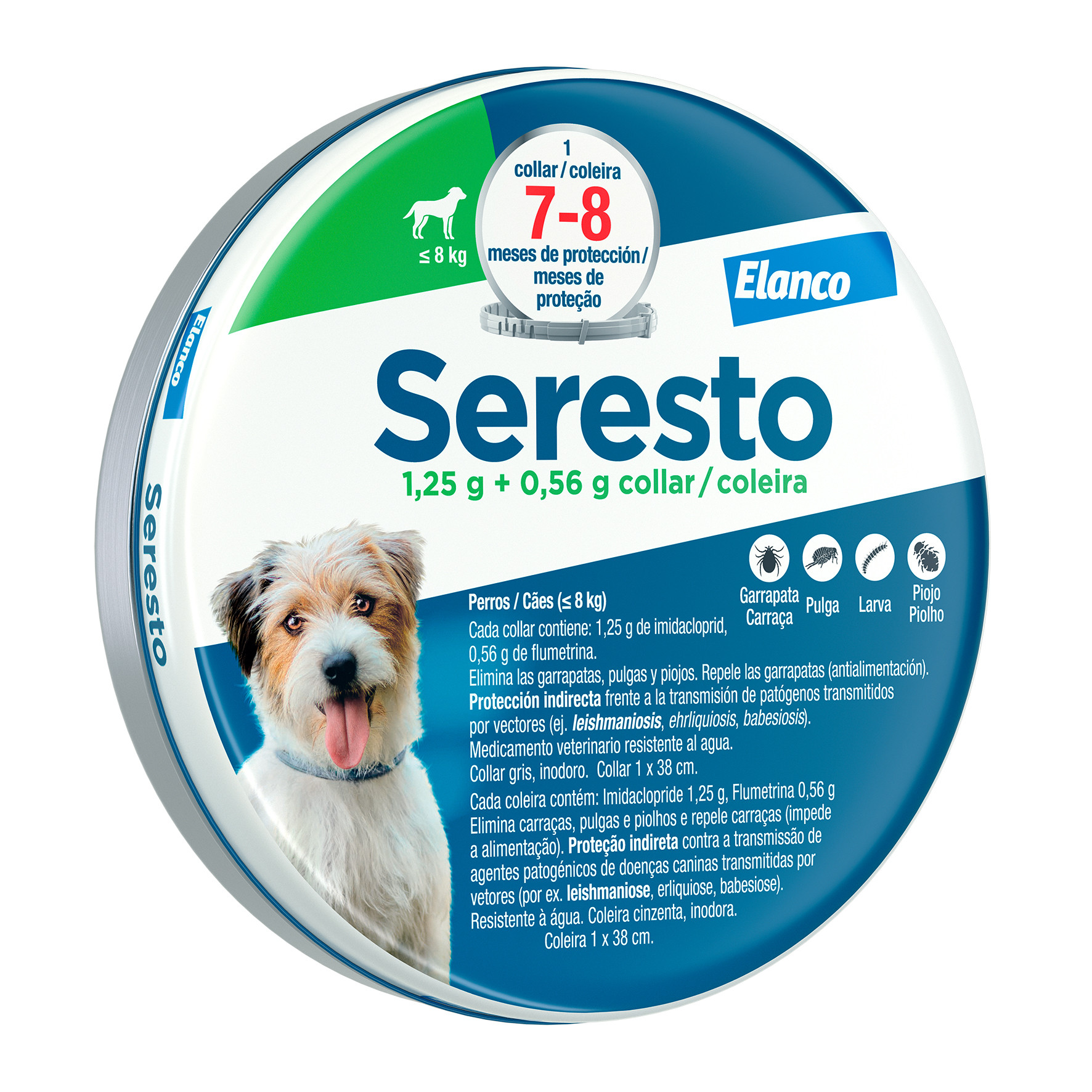 Seresto Coleira Antiparasitária Cão Pequeno até 8kg - Image 1