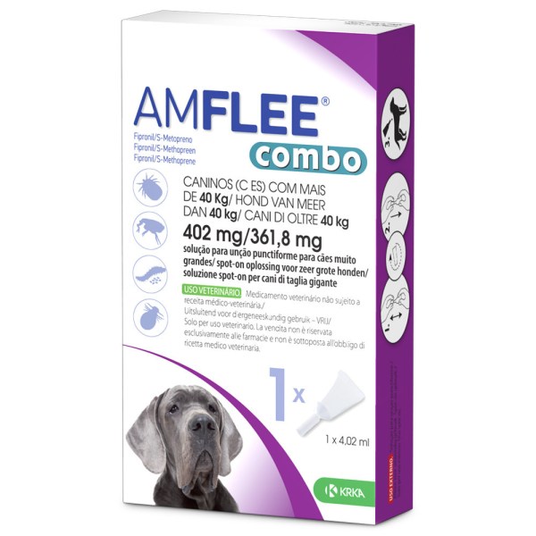 Amflee Combo Pipetas Cão +40kg