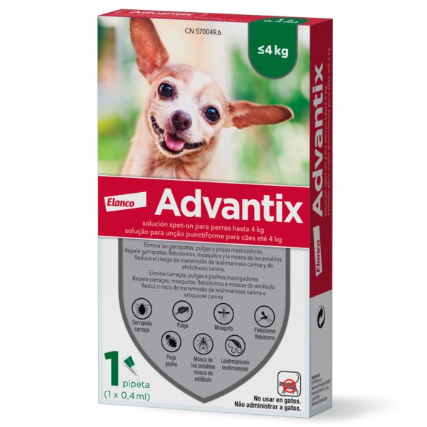 Advantix Pipetas Cão até 4kg
