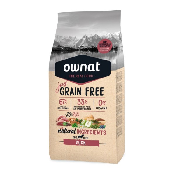 Ownat Just Grain Free Cão Adulto Pato