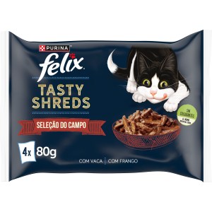 Felix Tasty Shreds Seleção de Campo Vaca e Frango - Image 1
