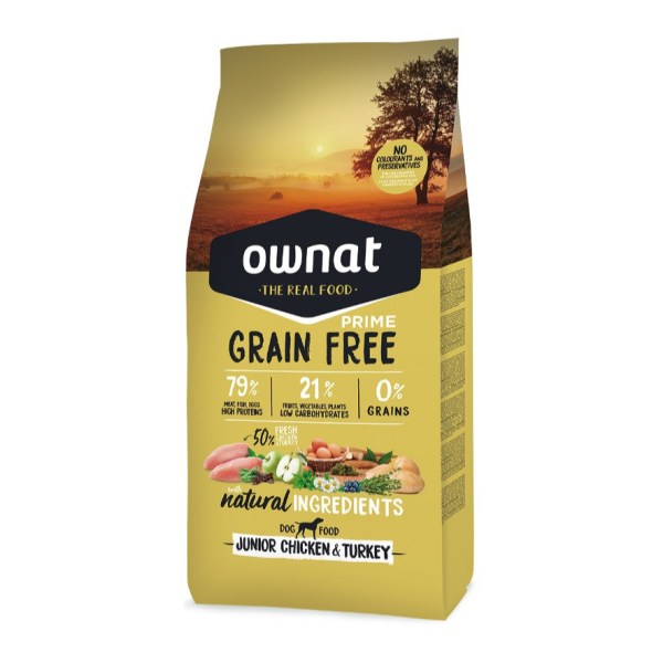 Ownat Prime Grain Free Cão Júnior Frango e Peru