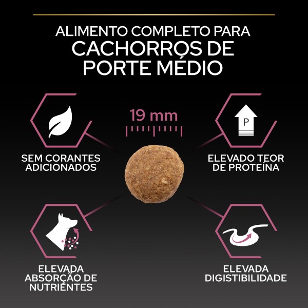 Pro Plan Sensitive Skin Medium Puppy Salmão