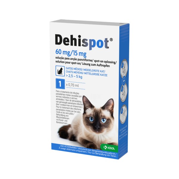 KRKA Dehispot Desparasitante Interno Gato 2.5 - 5kg