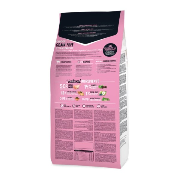Ownat Grain Free Hipoalergénico Mini Cão Adulto Cordeiro