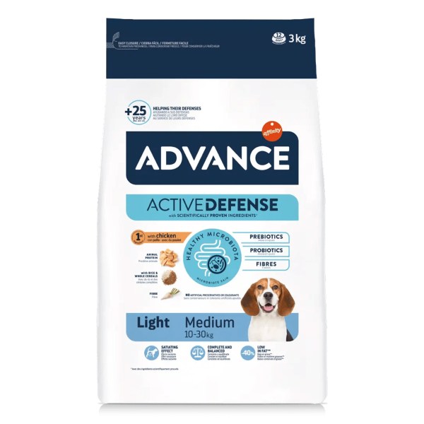 Advance Cão Medium Light Adulto Frango e Arroz