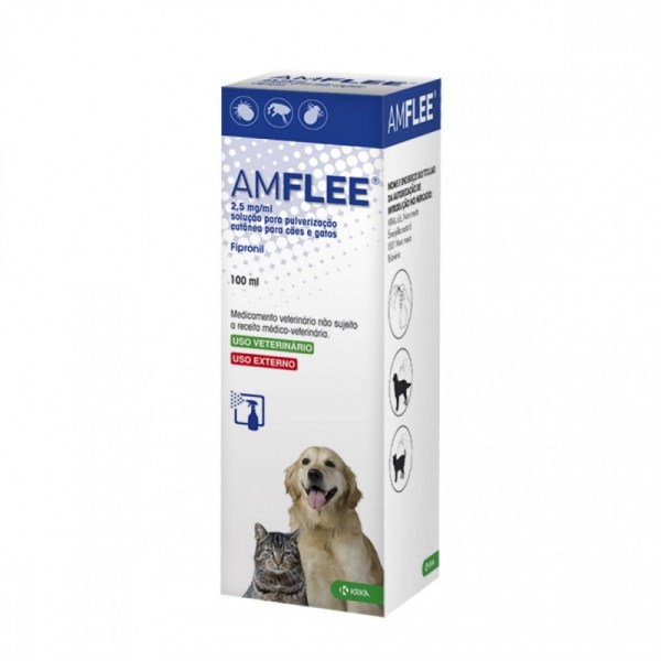 Amflee Spray Antiparasitário Cão e Gato