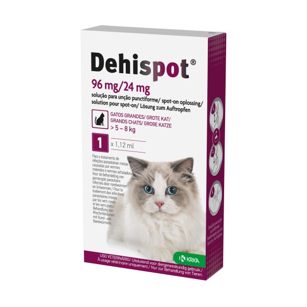 KRKA Dehispot Desparasitante Interno Gato 5 - 8kg