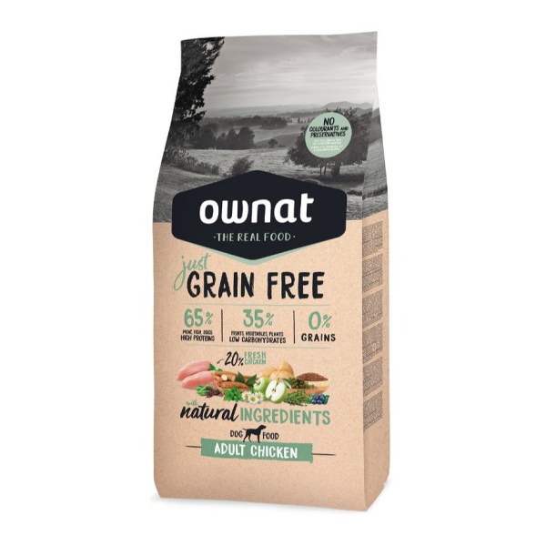 Ownat Just Grain Free Cão Adulto Frango
