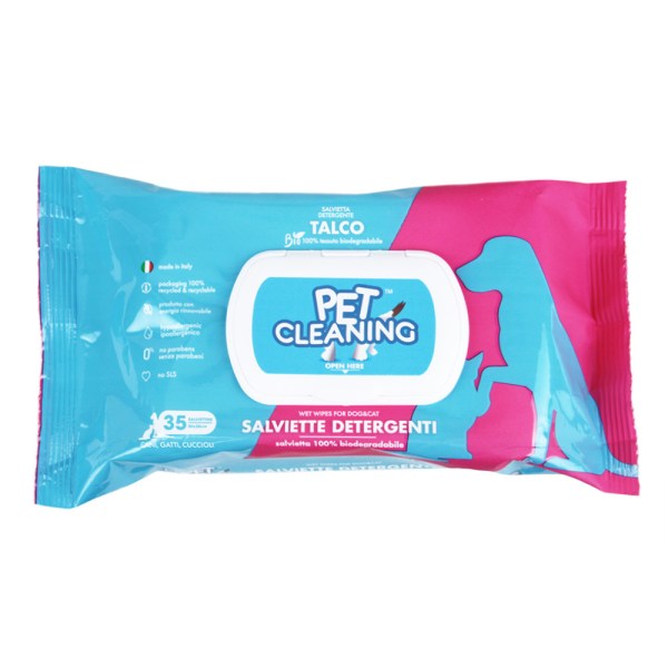 Pet Cleaning Toalhetes Húmidos Talco